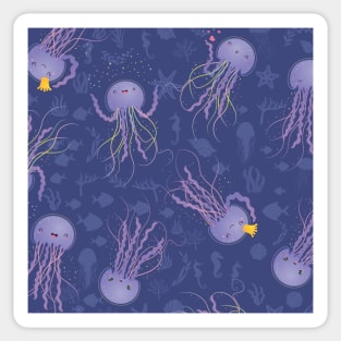 Kawaii Jellyfish Underwater Sticker